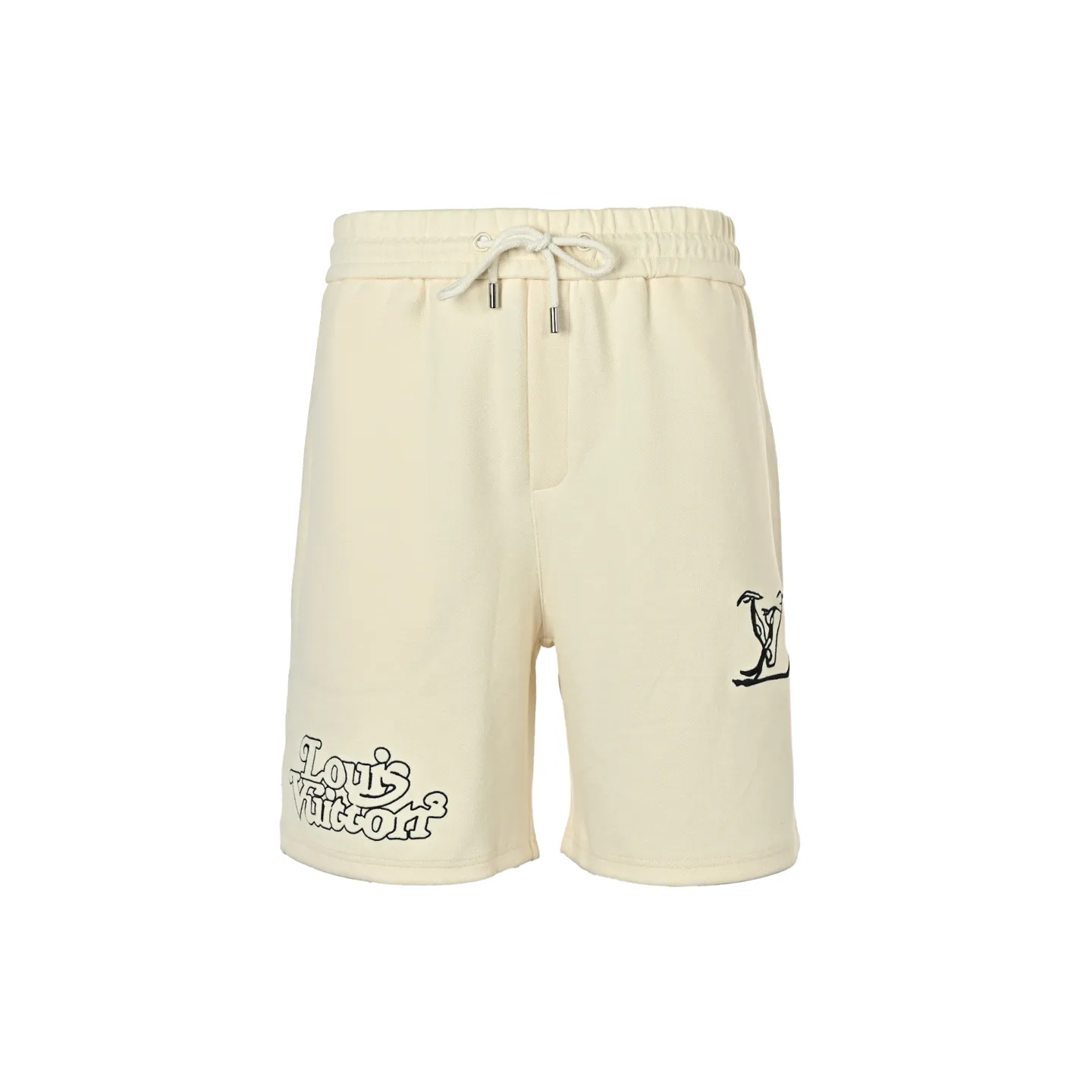 Louis Vuitton/Louis Vuitton double logo embroidered shorts